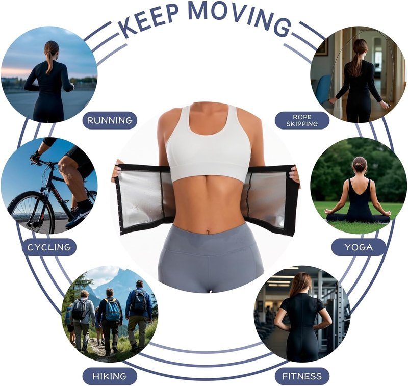 Sauna Suit Waist Trainer - Adjustable Waist Cincher for Women | Slimming Trimmer for Lower Belly Fat
