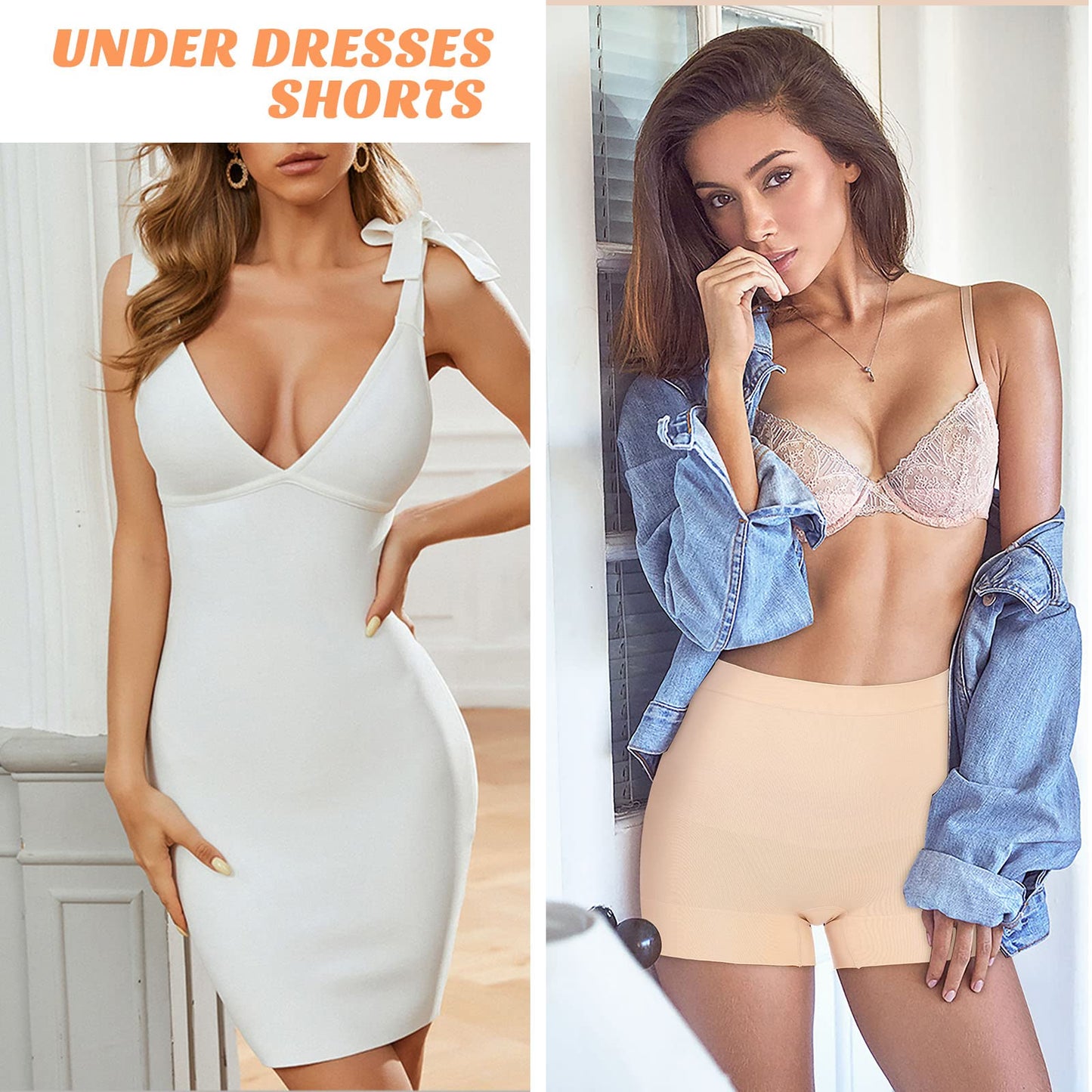 Womens Seamless Shaping Boyshorts Panties Tummy Control Underwear Slimming Shapewear Slip Shorts(#A2 Beige(light Tummy Control),Small)
