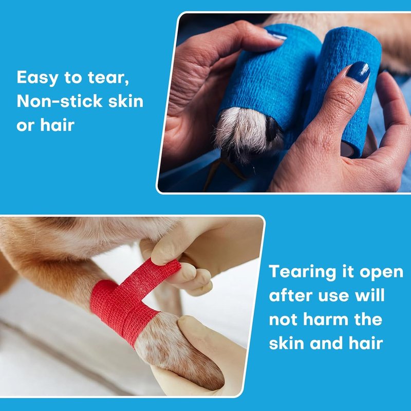 Self-Adhesive Bandage Wrap - 2 Inch x 5 Yards | Skin Color Cohesive Athletic Tape for Medical First Aid & Injury Support