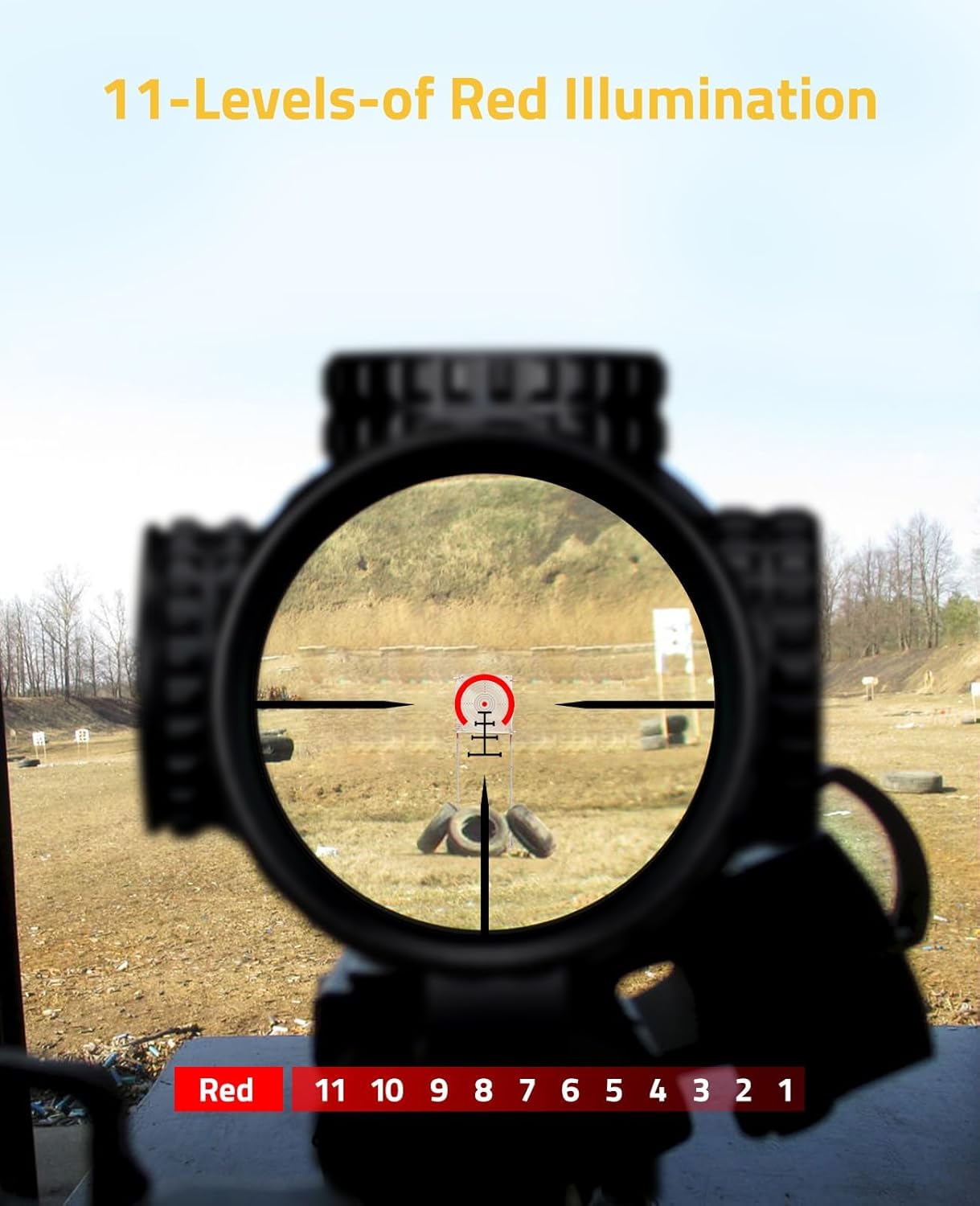 CVLIFE 1-10x24 LPVO Rifle Scope - Illuminated BDC Reticle, 30mm Mount, Generous Eye Relief