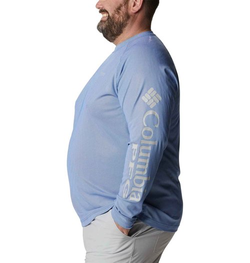 Columbia Men's Terminal Deflector Long Sleeve, Vivid Blue/Cool Grey, X-Large