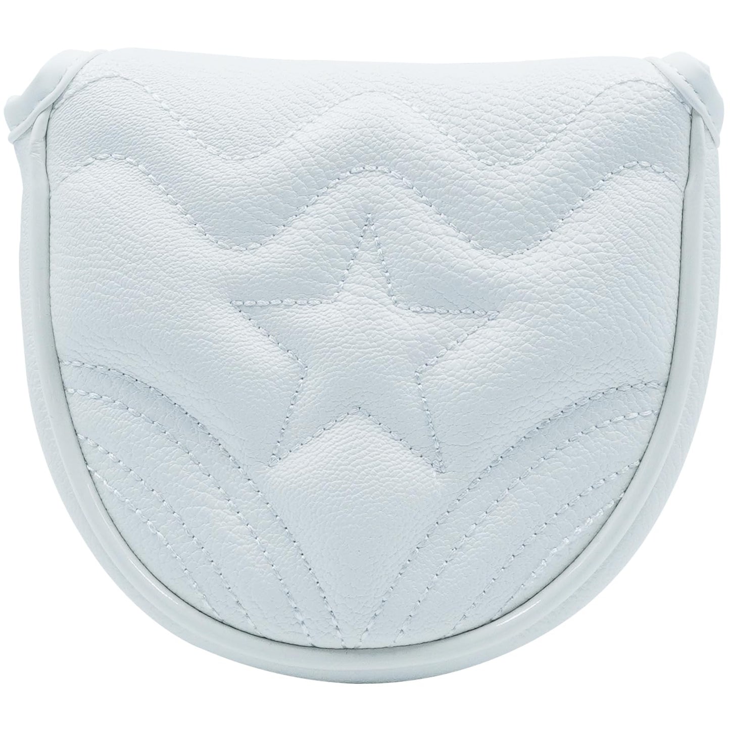 Gbourly Golf Club White Star Mallet Putter Cover PU Leather Headcover with Magnetic Closure