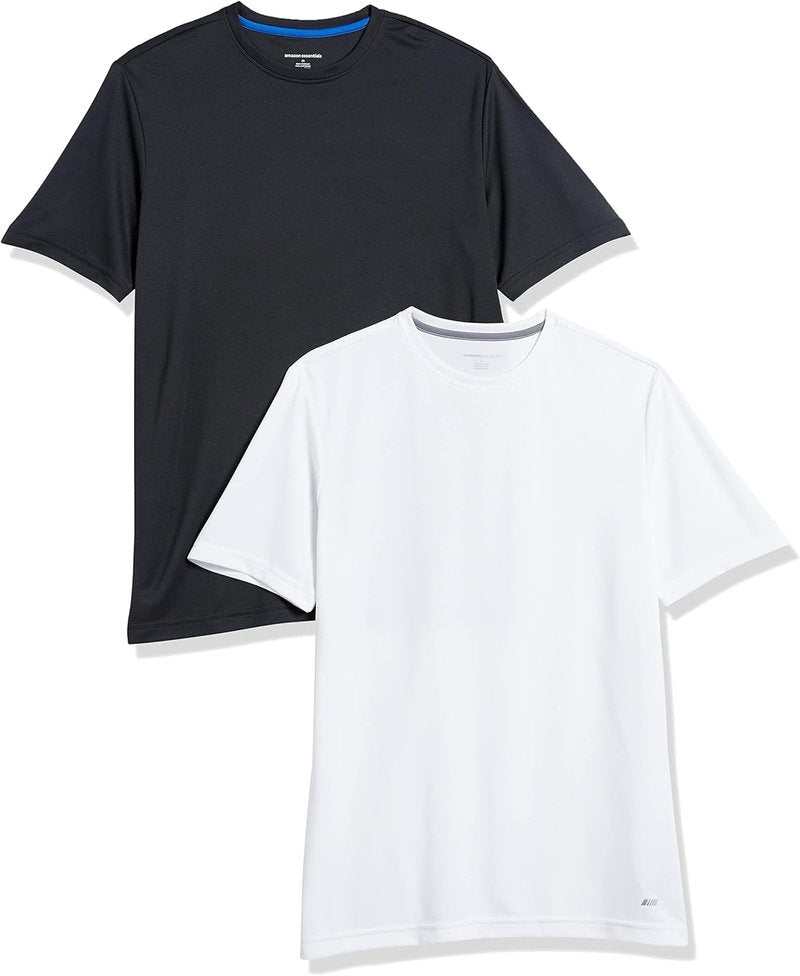 Men's Moisture-Wicking Active Performance Tech Gym T-Shirts - Breathable Fabric | Pack of 2
