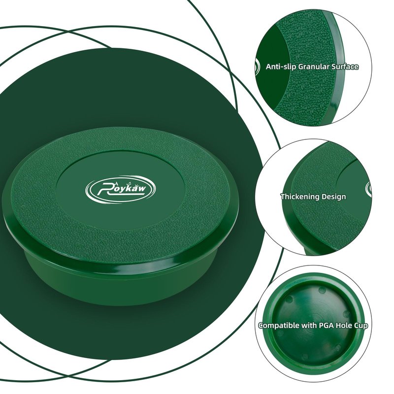 Roykaw Golf Cup Cover, Golf Putting Green Hole Covers for Golf Course Hole/Golf Practice Training Aids Holes, ABS Golf Hole Cover, Non-Slip, Conforms to USGA Standard