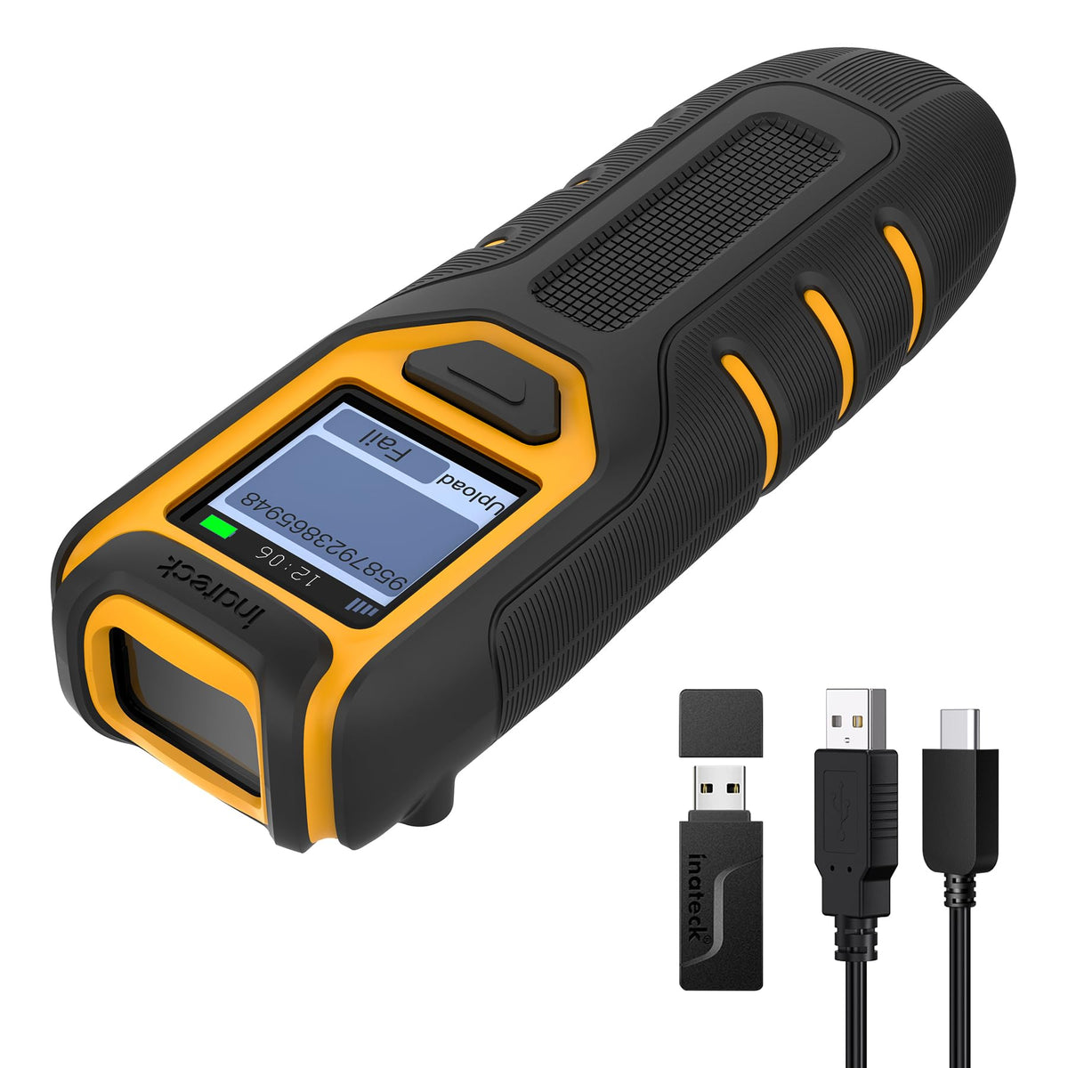 Inateck 2D Barcode Scanner Wireless, Mini Bluetooth Code Reader with Screen