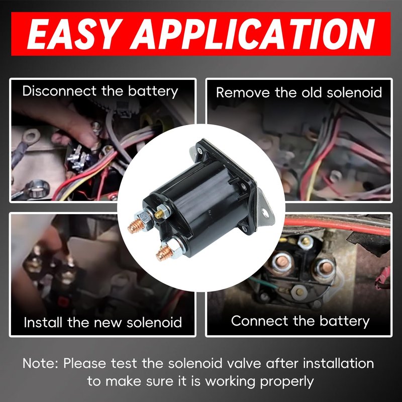 TXRXIZ Golf Cart Solenoid 12V Solenoid Relay Compatible with Club Car DS & Precedent 1984-up Gas Golf Cart 4 Terminal Starter Relay Replaces Part Number 1013609 435-154 1012275 1117 LPL6003
