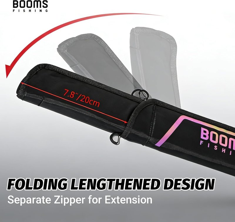 Fishing Rod Case - Portable Folded Fishing Pole Bag with Two-Way Zippers | Fits 2-3 Rods, 5.4ft-6ft