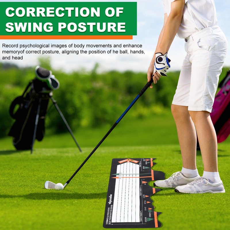 WinnerWhy Golf Training Mat Practice Swing Mat Practice Equipment for Beginner Posture Assistance Entry Level Golf Stance Corrector Indoor Outdoor