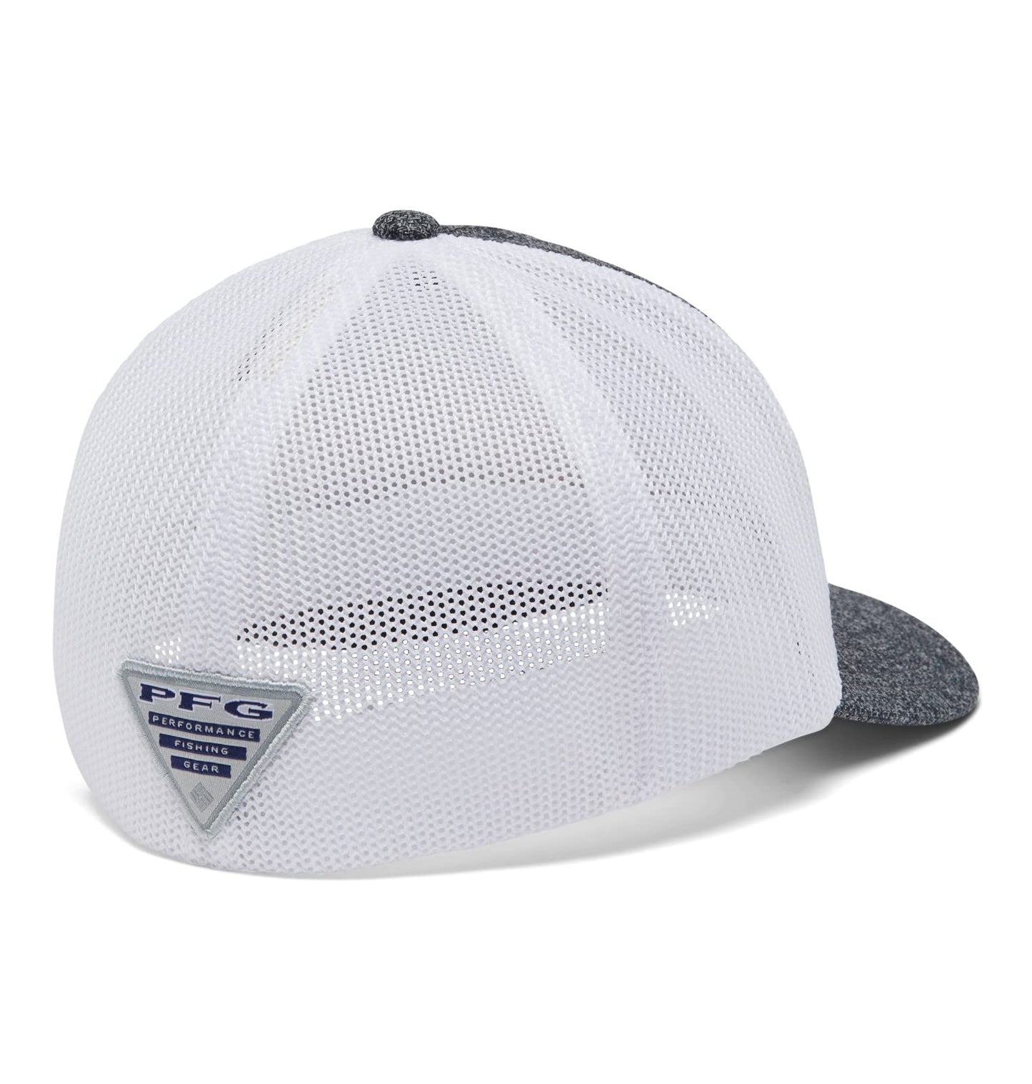 Columbia Unisex PFG Mesh Fish Flag Ball Cap, Breathable, Adjustable, Grill Heather/White/Us Fish Flag, Large-X-Large