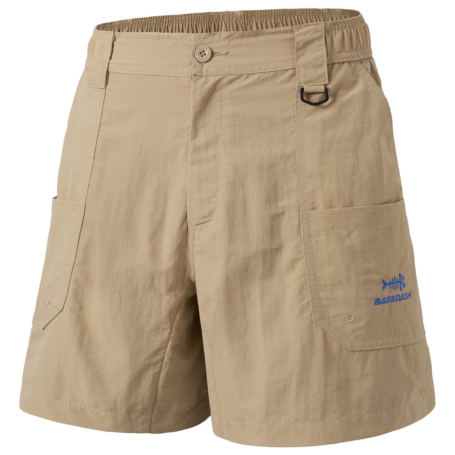 BASSDASH Men's Fishing Shorts UPF 50+ Water Resistant Quick Dry Hiking Cargo Shorts with Multi Pocket 6"