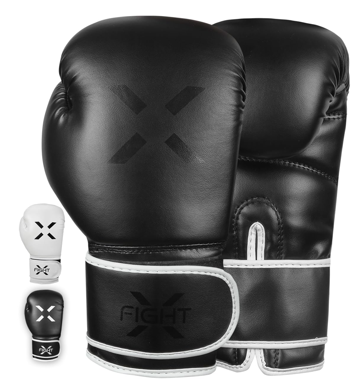 FightX Professional Boxing Gloves Men Women – Pro Training Sparring Gloves, Heavy Bag, MMA Kickboxing Muay Thai Gloves – Hook & Loop with Wrist Support – 12 Oz Guantes de Boxeo (6 8 10 14 16 Oz)(FB)