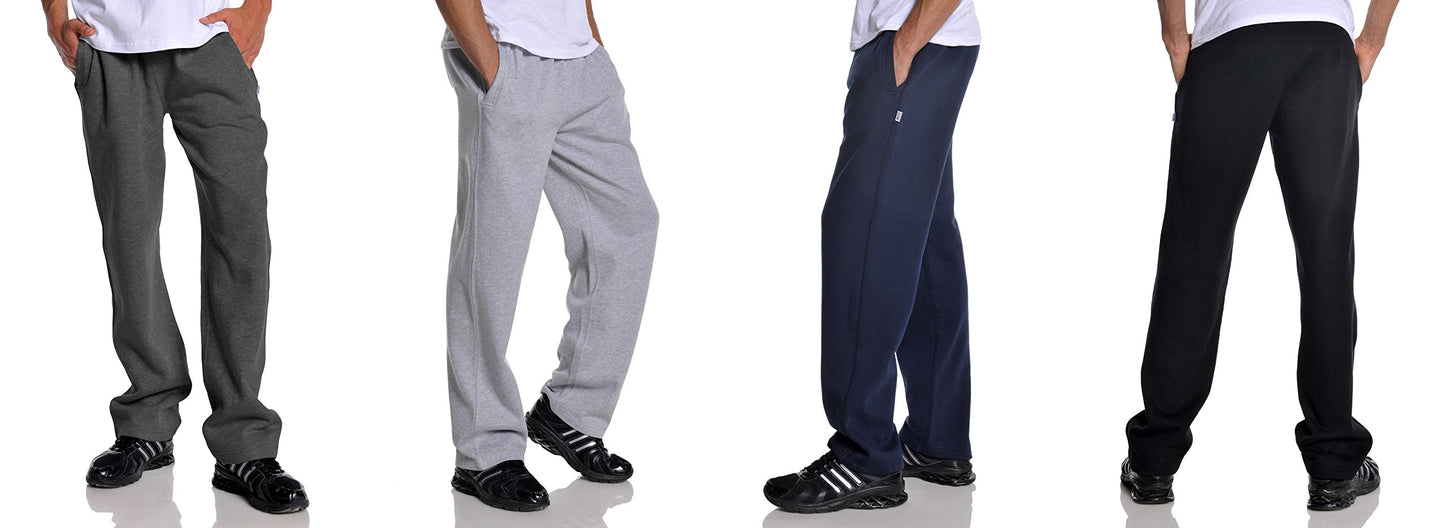 Pro Club Men's Open Bottom Comfort Fleece Sweatpant, Khaki, 2X-Large