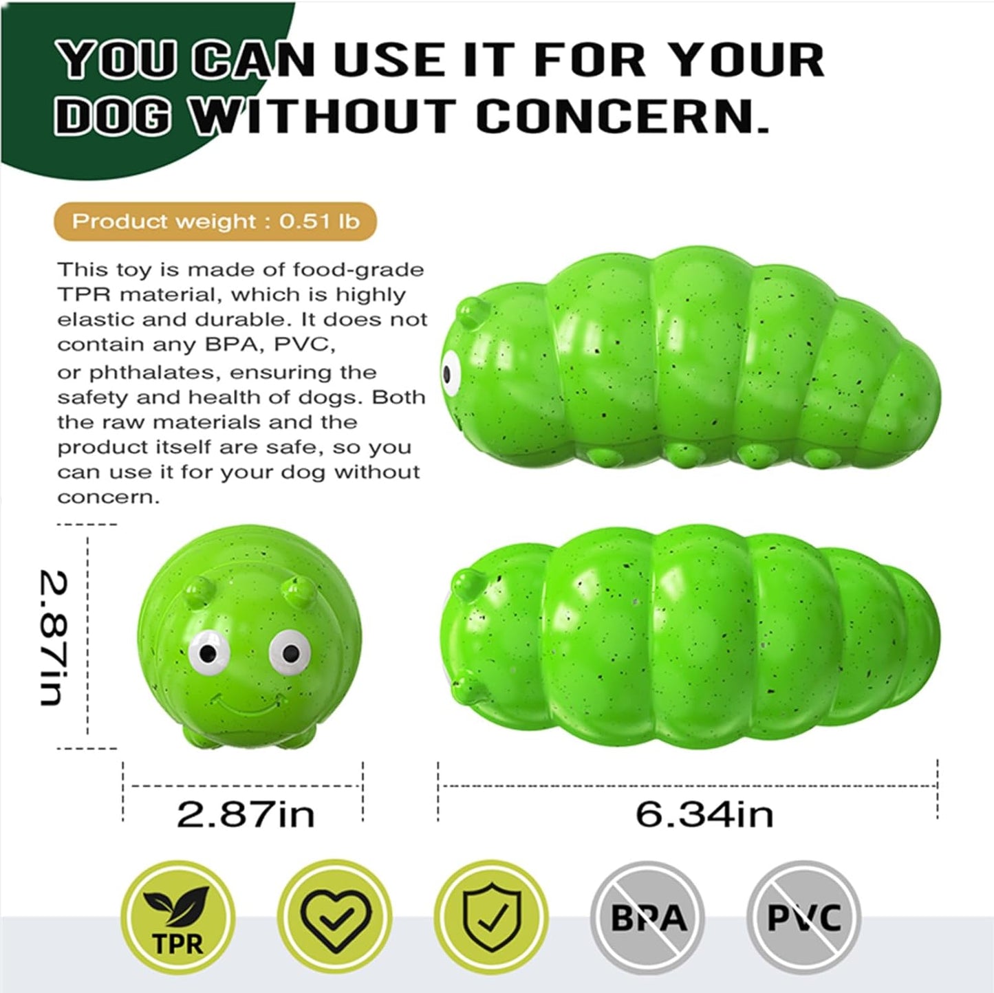 Indestructible Dog Toy for Aggressive Chewers - Durable Latex for Large Breeds | Tough Green Toy
