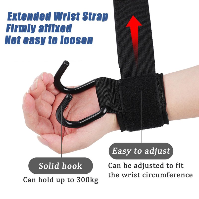 VDYXEW Weight Lifting Hooks for Deadlifting (Pair), 660Lbs Capacity Non-Slip Wrist Support Straps for Men & Women, Gym Wrist Wraps for Pull Up, Fitness, Strength Training, Bodybuilding Workout
