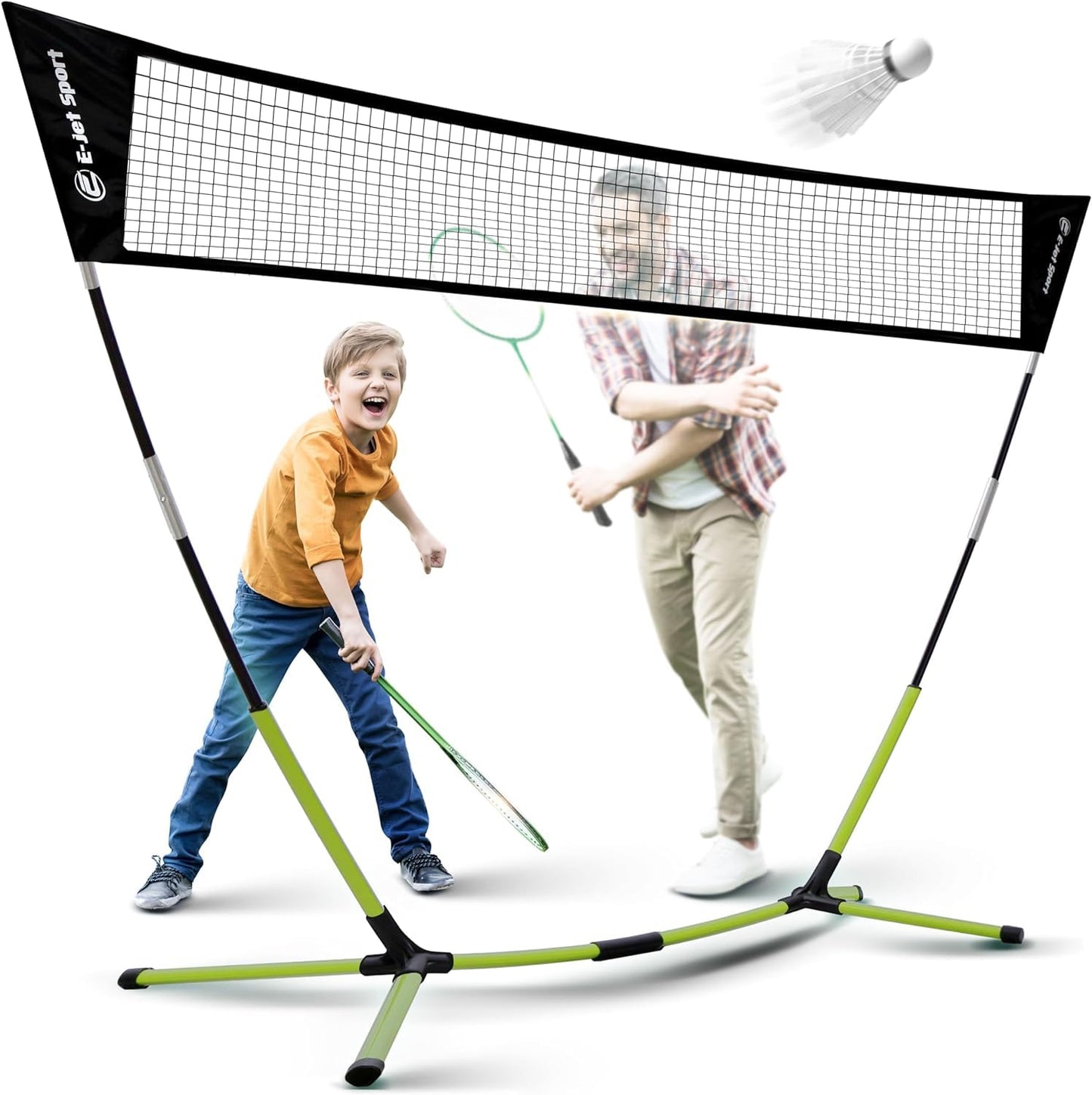 Badminton Net, Portable & Instant Setup (Tool Free Assembly) - Backyard Fun, Beach Park Picnic Outdoor Games