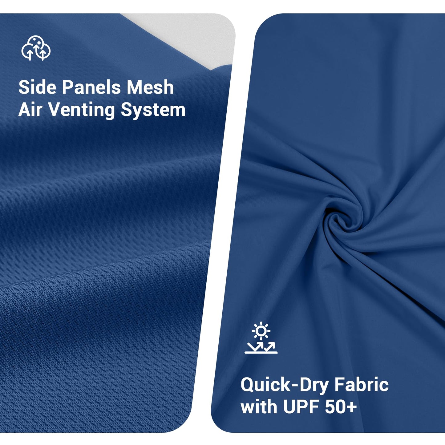 Palmyth Mens Fishing Shirts UV Sun Protection Vented Hoodie Long Sleeve with UPF 50+ Neck Gaiter Navy Ice Bass X-Large