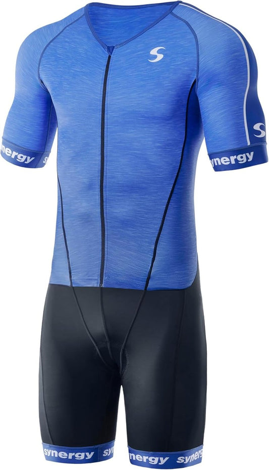 Men's Pro Short Sleeve Triathlon Tri Suit - High-Performance, Comfortable Fit | Ideal for Racing