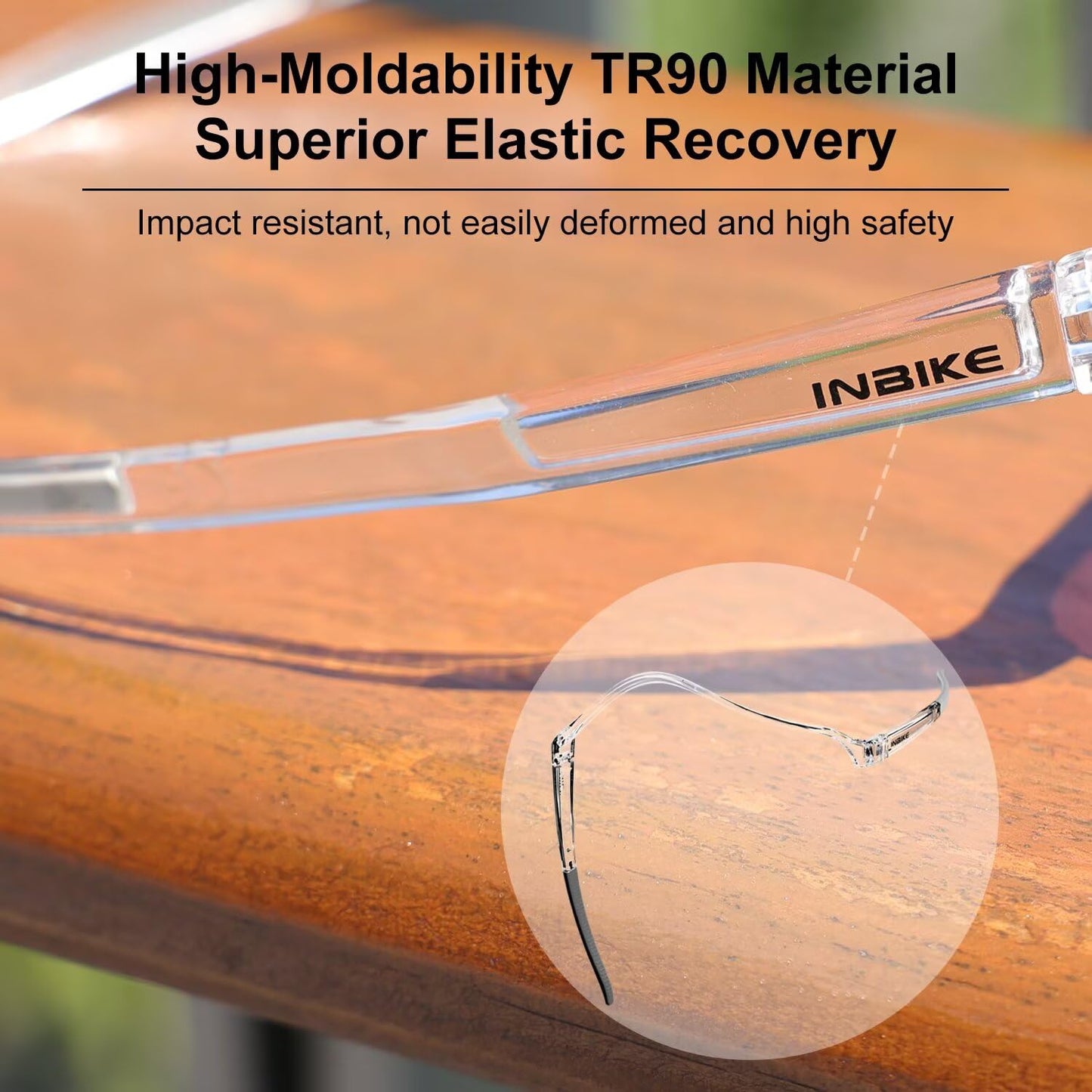 INBIKE Cycling Glasses with Photochromic and Anti-Fog Light Sensitive Bike Sunglasses for Men Women Cycling