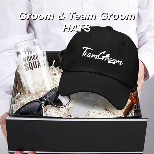 GroomBrideGifts Groomsmen Gifts Hats - Set of 7 Pcs Bachelor Party Favors for Groomsmen,Team Groom, Best Man.