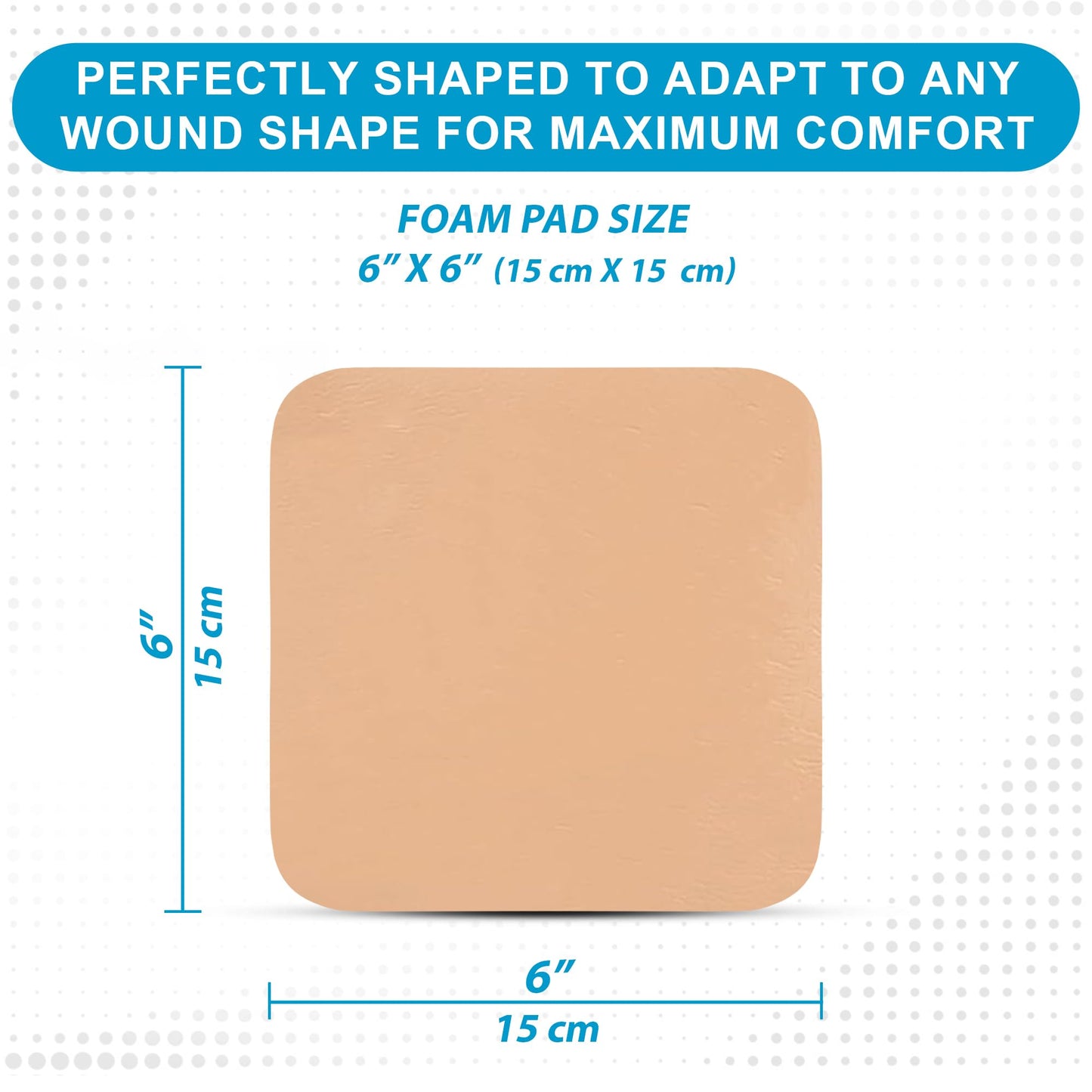 MedVance TM Foam – Waterproof Non-Adhesive Hydrophilic Foam Dressing 6"X6" Box of 5 dressings
