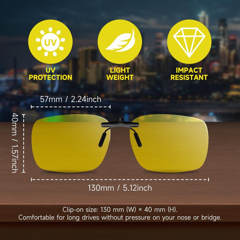 Each Cool Polarized Clip-On Flip-Up Sunglasses for Prescription Glasses – UV400 Protection, Anti-Glare, Metal Alloy Frame, Ideal for Driving, Beach, Golf & Outdoor Sports (Dark Gray Lens-2pack)