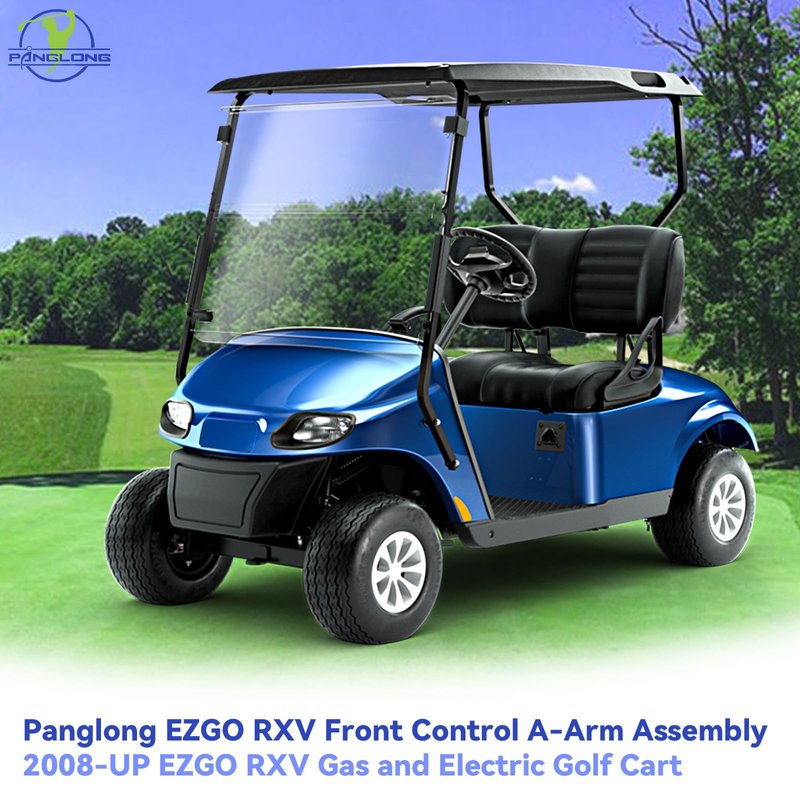 Panglong EZGO RXV Front Control A-Arm Assembly, Front Suspension A-Arm with Bushings and Sleeve-1PC, Suitable for 2008-up EZ GO RXV Gas and Electric Golf Cart, Replace OEM# 608089, 604654
