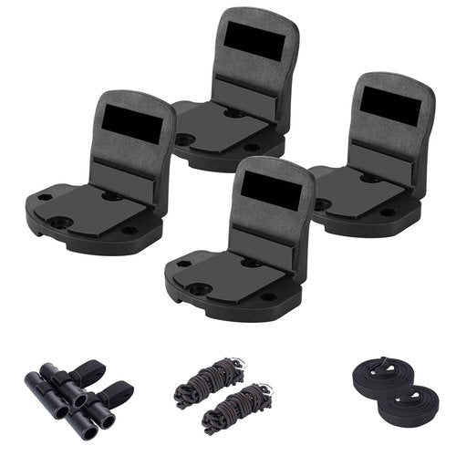 DRSPORTS Heavy Duty Universal Kayak Rack and Canoe Carrier Rooftop Mount on SUV, Car and Truck Crossbar with Bow and Stern Lines Suitable for Canoe, SUP, Kayaks, Surfboard with 2 pcs Tie Down Straps