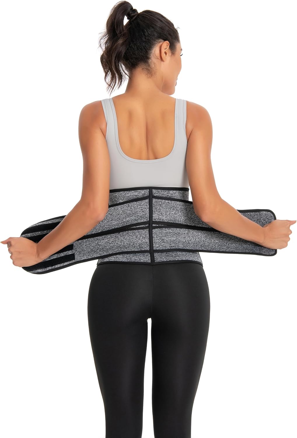 Women's Seamless Sweat Corset Body Shaper - Black Workout Waist Trainer for Enhanced Comfort