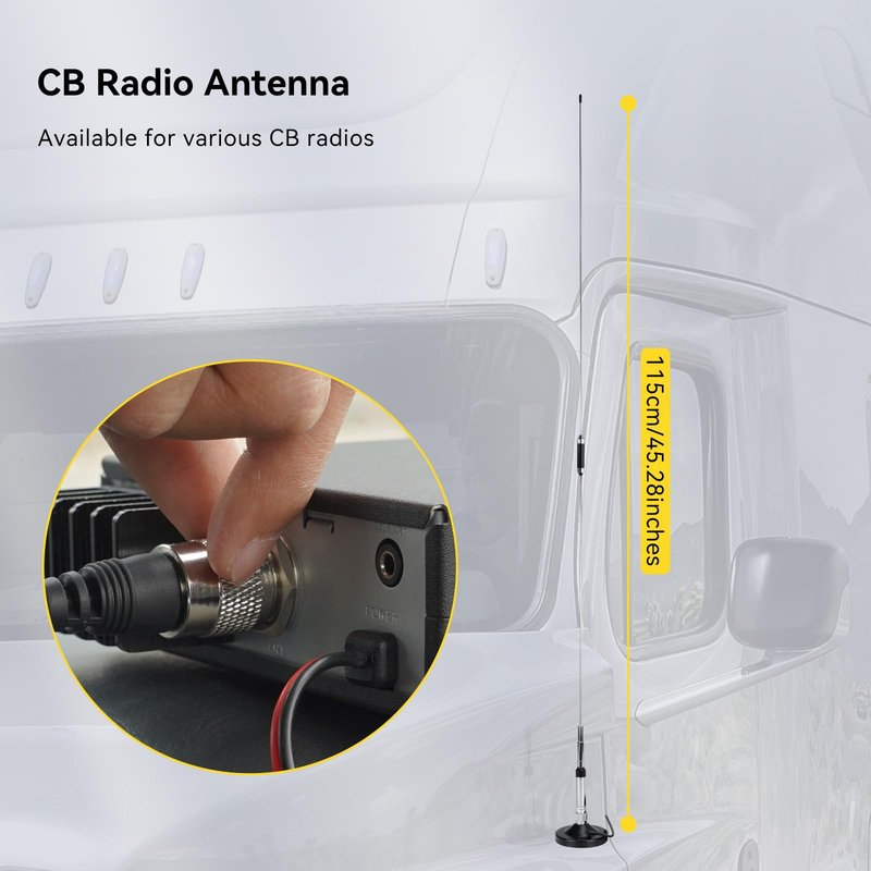 Retevis MB2 40-Channel AM/FM CB Radio Kit, Long Range Radio with Antenna for Trucker Stop, Emergency Channel 9/19, VOX, Easy to Use, with Cigarette Lighter Fixed-Mount