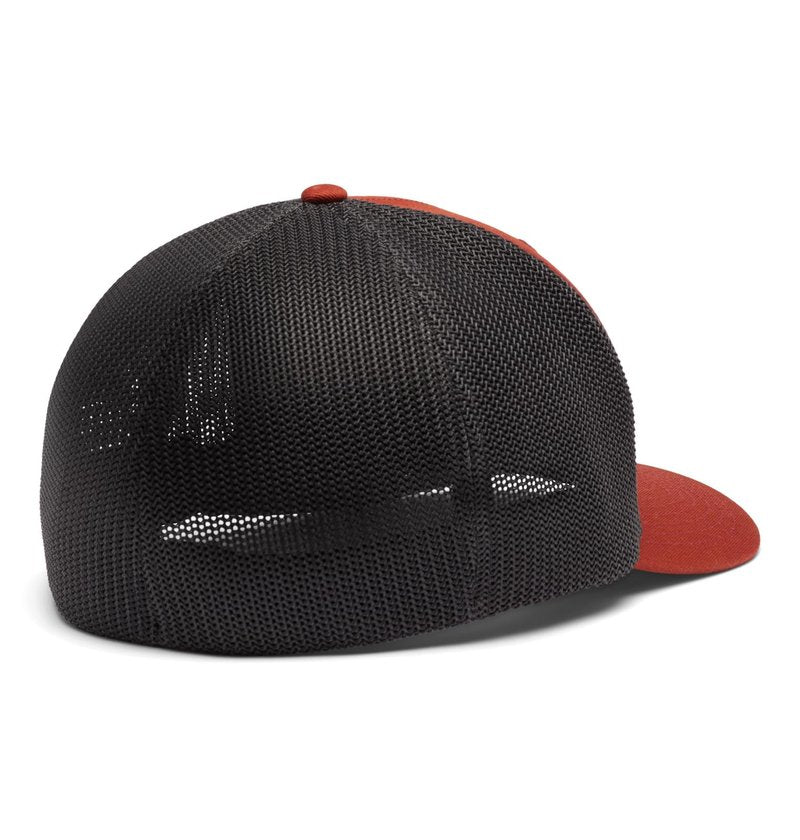 Columbia Unisex Tree Flag Mesh Ball Cap-High Crown, Warp Red/Shark, Large/X-Large