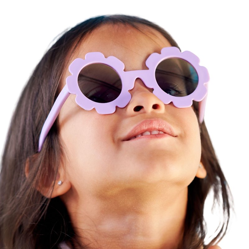 Babiators Polarized Flower: Irresistible Iris | Lavender Mirrored Lens | Ages 3-5