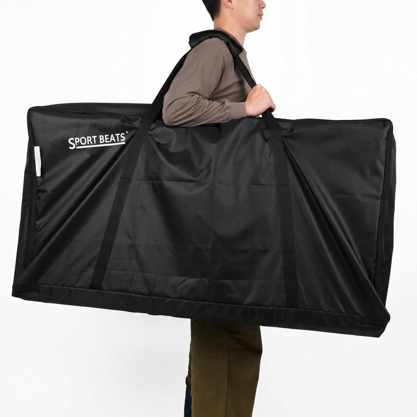 Cornhole Carrying Case - Heavy Duty 600D Oxford Storage for 2 Regulation Boards | Padded Strap, 48.5x24.5x9