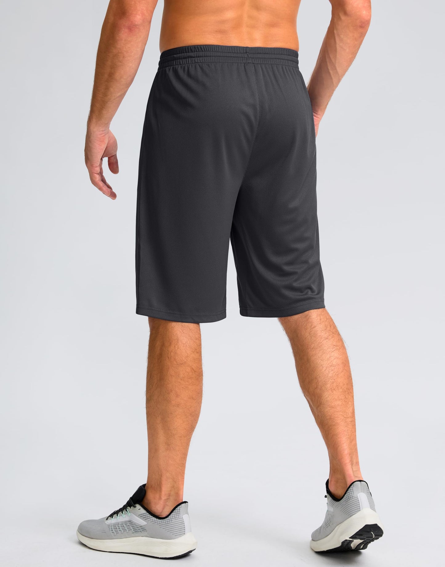 G Gradual Men's Athletic Shorts with Pockets 11" Long Basketball Shorts Lightweight Quick Dry Gym Workout Shorts for Men(Dark Gray,XXXL)