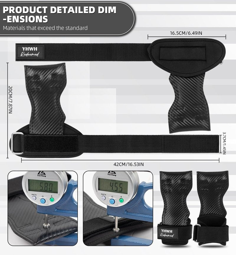 YHWH Redeemed Fingerless Workout Grips for Weightlifting, Pull-Ups & Cross Training – Hand Protection & Grip Support for Men & Women Faith-Based Gym Gear