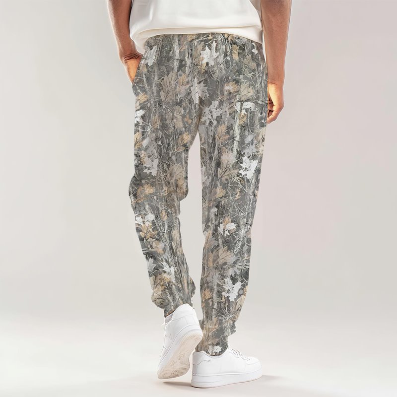 Mens Joggers,Mens Sweatpants With Pockets Sports Funny 3D Camouflage Leaves Printed Spring Lightweight Casual Sweat Pants,Traning Track With Drawstring For Soccer,Running,Workout,Cycling Etc-XL
