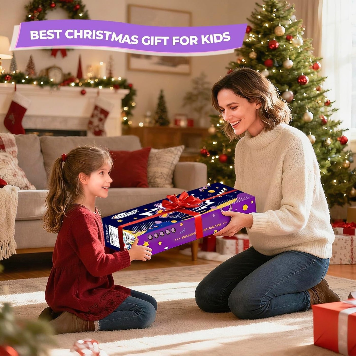 Kids Scooter for Girls & Boys - Light Up Wheels, Adjustable Height, Lean-to-Steer | Ages 3-8, Supports Up to 110 LBS
