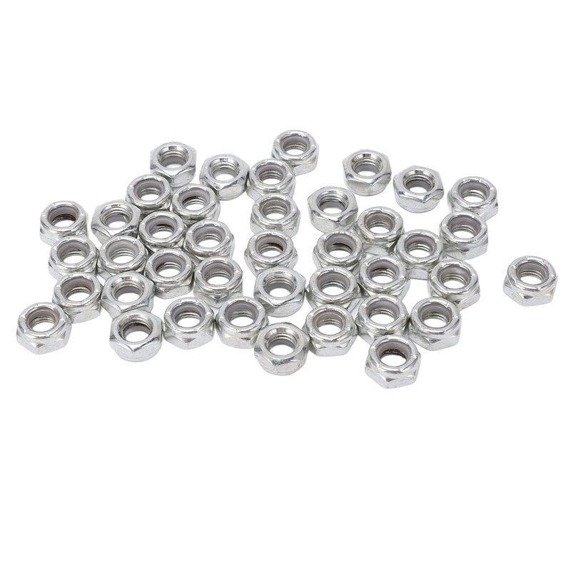 Astibym Axle Nuts for Skateboard, 40pcs Skateboard Trucks Axes Nuts Carbon Steel Skateboard Truck Hardware Kit for Skateboard(Silver), Outdoor Scooter,Outdoor Scooter