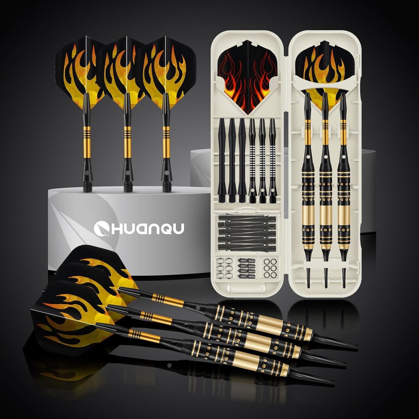 Soft Tip Darts Set - 3 Pack Professional Darts with Extra Tips, Flights & Shafts | Ideal for Electronic Dart Boards