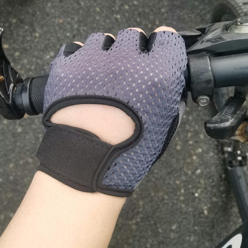 Workout Gloves for Men & Women - Fingerless Breathable Gym Gloves for Weight Lifting & Powerlifting | Full Palm Protection