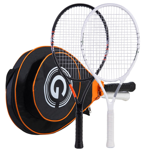 Natini Tennis Racket - Pre-Strung 27.4 Inch Adult Racquet - 4 1/4 in Grip(2-Pack)