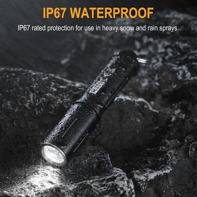 Compact Keychain Flashlight - Mini EDC LED Light, AAA Battery Powered for Travel & Emergencies | Lightweight Design