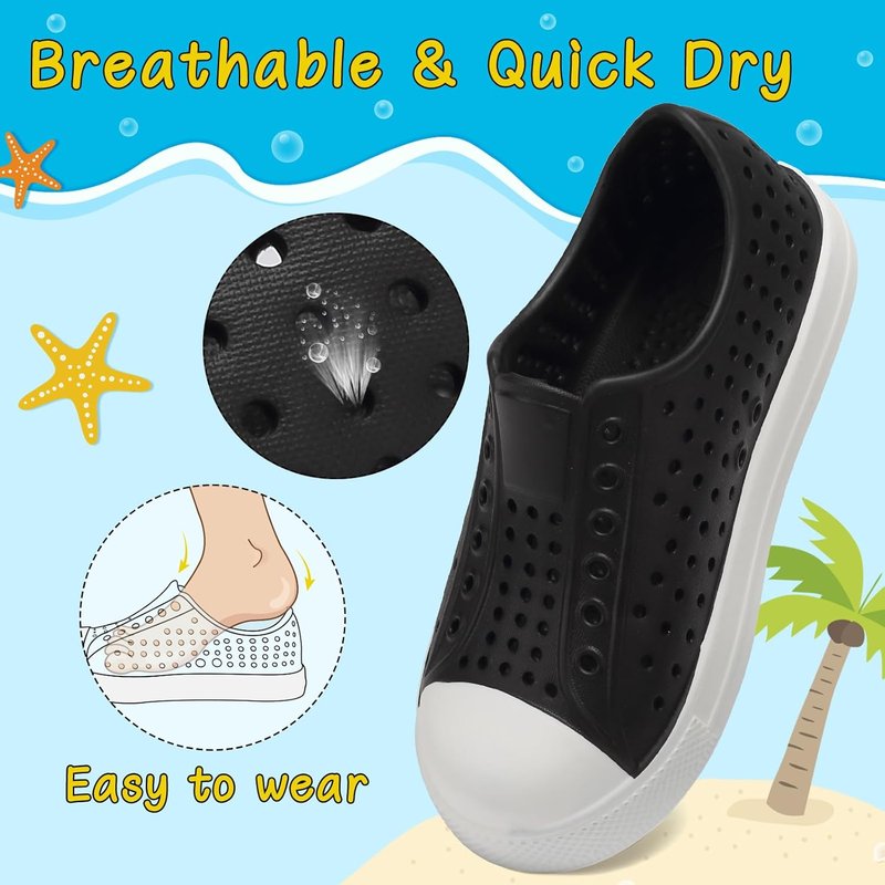 Kids Toddler Water Shoes - Anti-Slip, Quick Dry Beach Sandals | Lightweight Slip-On for Boys & Girls
