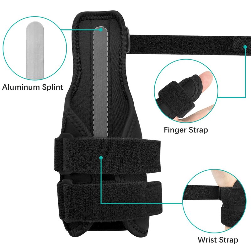 VHOPMORE Pinky Finger Splints, Trigger Finger Splints for Little Finger, Pinky Support Brace for Right & Left Hand, Wrist and Pinky Fracture Finger Stabilizer for Arthritis, Injury, Tendonitis, Broken