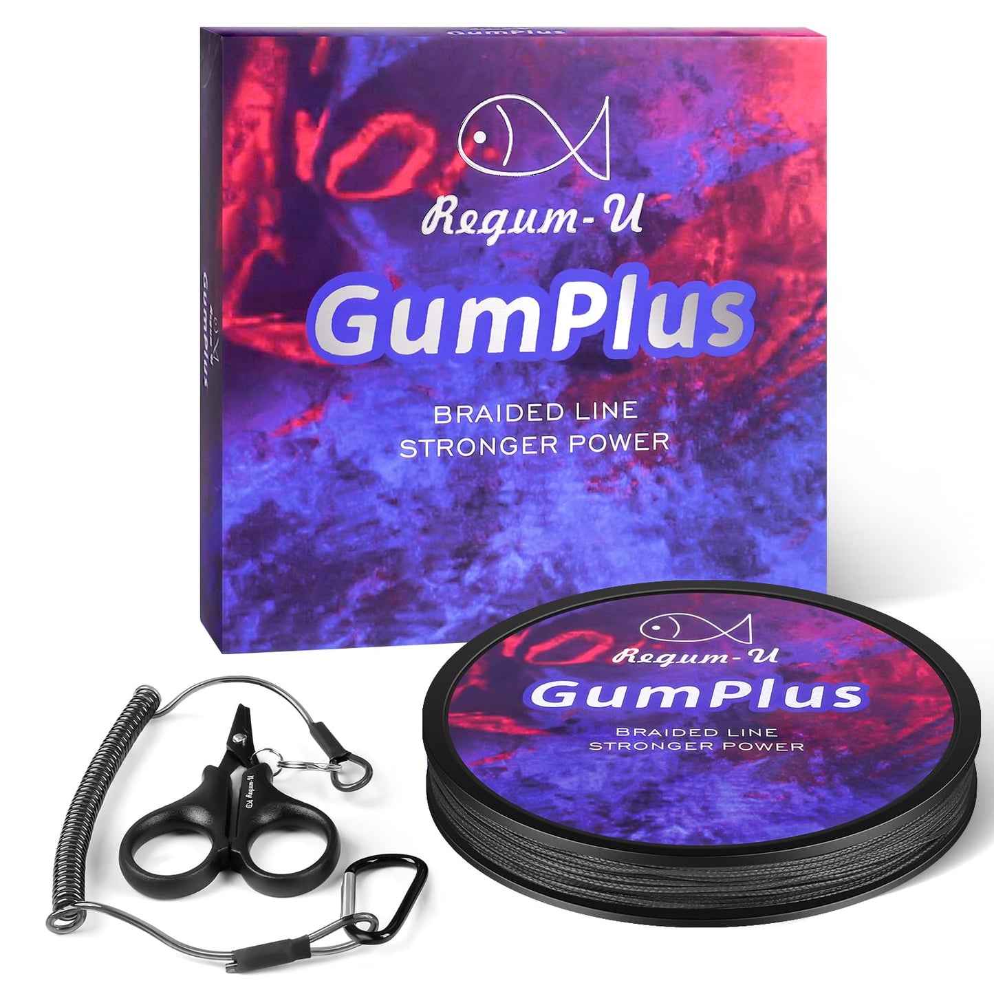 Regum-U GumMAX 150 Yards/120 LB 8X Braided Fishing Line Abrasion Resistant Superline Zero Stretch & Smaller Diameter Confuse & Never Fade in Saltwater and Freshwater (Black,120LB-150yards)