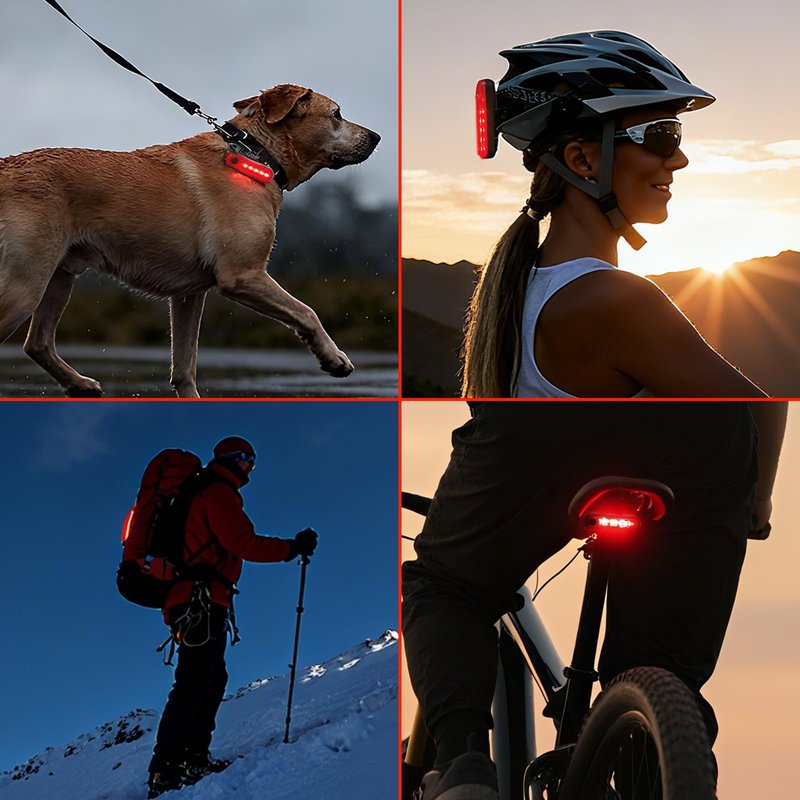 OLDBER Rechargeable LED Bike Tail Light, 10 Hour Max Bright Bicycle Cycling Rear Light, 4 Light Mode Safety Flashlight Accessories for Night Riding (Luces para Bicicleta)