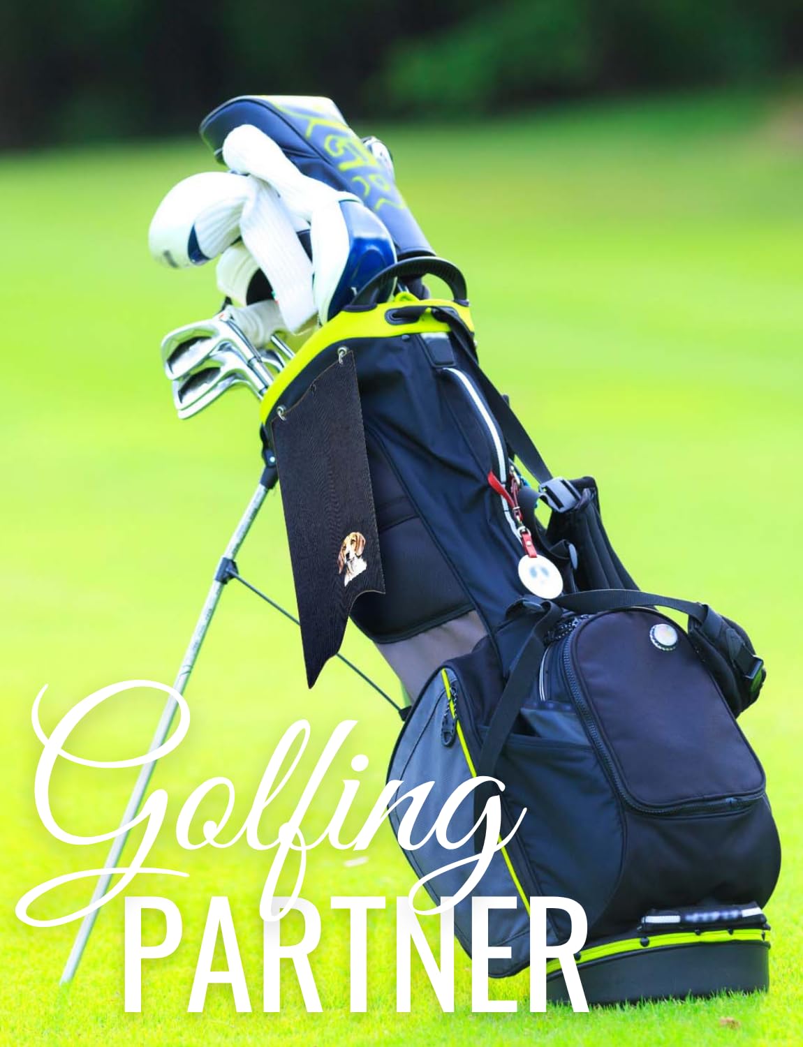 CybGene Beagle Gifts Golf Towel, Gifts for Beagle Lovers, 15.7“x23.6” Microfiber Golf Towel for Golf Bags for Birthday, Christmas