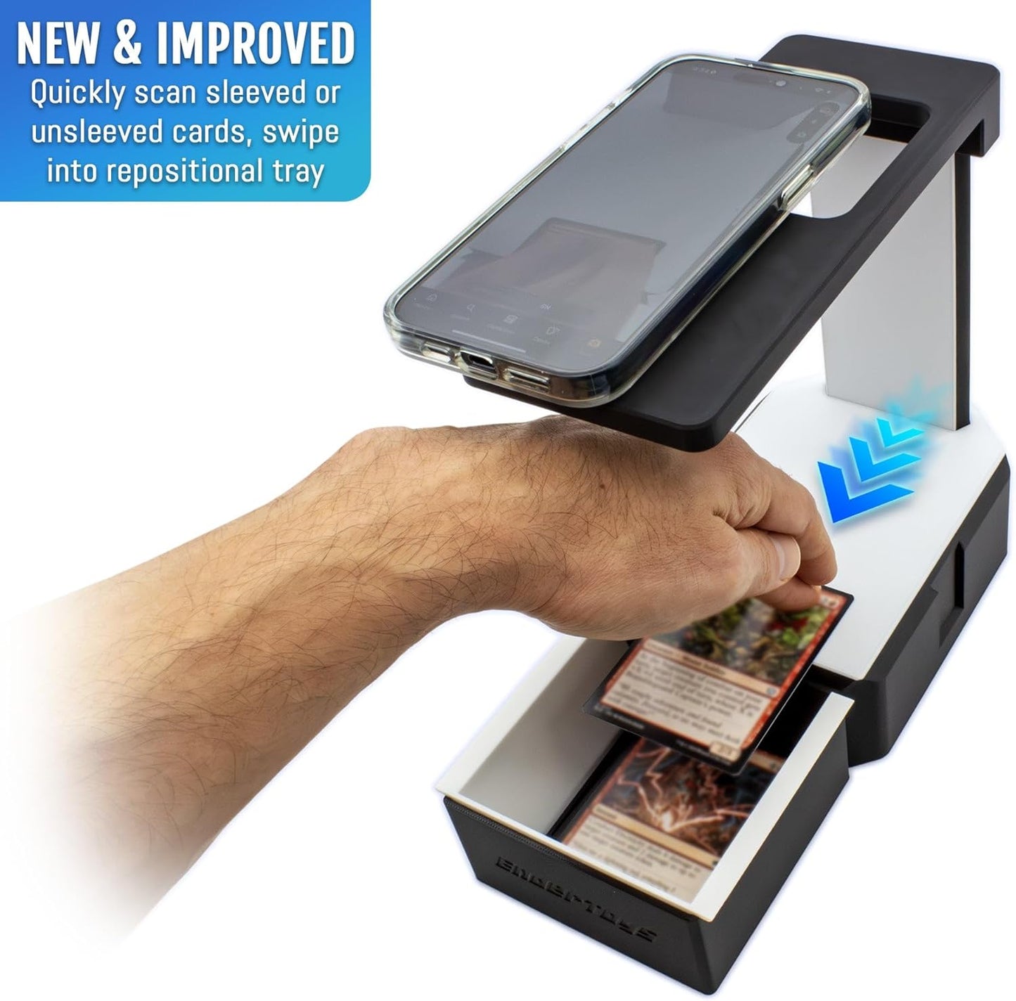 EnderToys Card Scanner TCG - Deluxe Scan Station for Sleeved & Unsleeved Cards | Fast Sorting