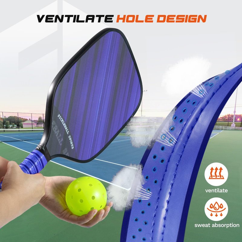FULL CHOICE 2 Pack Pickleball Paddle Grip Tape, Pickleball Overgrip, Anti-Slip Grip-Easy Installation and Long-Lasting Performance, Blue