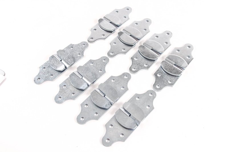 Red Hound Auto Qty 16 Straight Brackets Wood Sides Stake Body Utility Latch Rack Gate Trailer 16pc Panel Connector