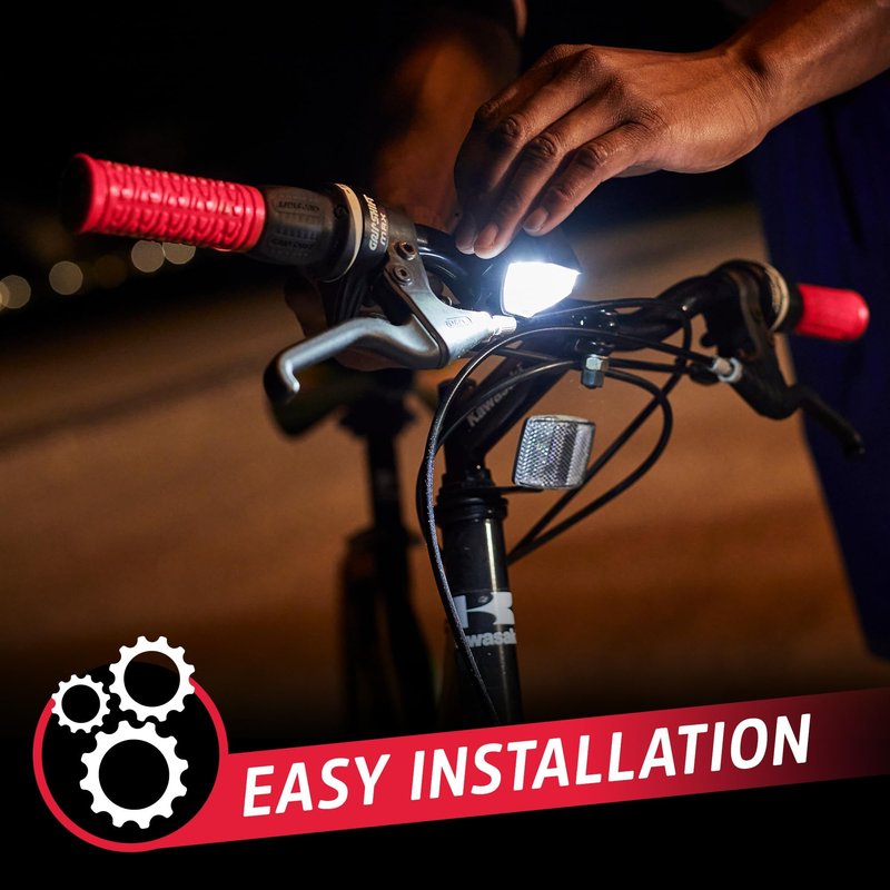 Energizer Bike Light, 130 Lumen, Weather Resistant Clip Light for Bicycles, Batteries Included